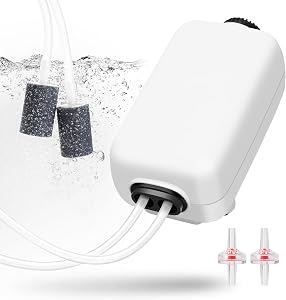AQUANEAT Aquarium Air Pump for 20-210 Gallon Tank, Fish Air Bubbler, Hydroponic Oxygen Aera