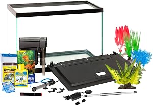 Tetra Aquarium, 20 Gallon, Complete Tropical Fish Tank Kit With LED Lighting And Decor For